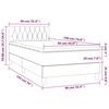 vidaXL Boxspring met matras en LED fluweel donkerblauw 90x190 cm