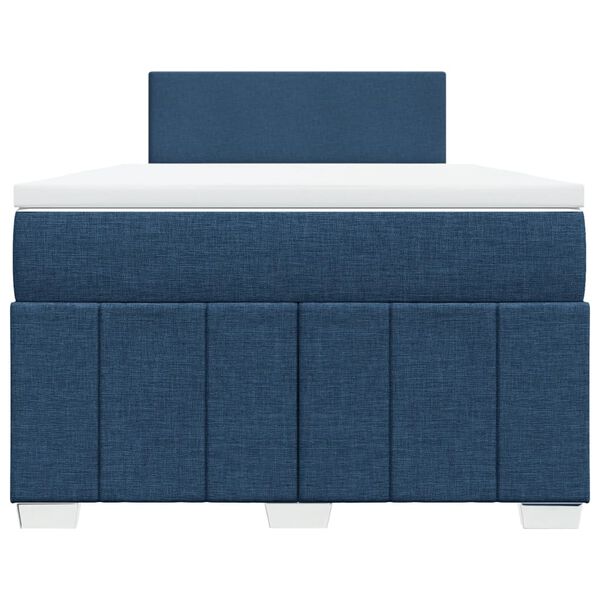vidaXL Boxspring met matras stof blauw 120x190 cm