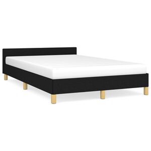 vidaXL Bedframe zonder matras 120x190 cm stof zwart