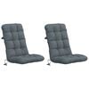 vidaXL 2-delige Hoogrug Kussen VIANEN 100% Polyester Blauw
