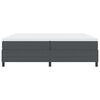 vidaXL Boxspringbed Donkergrijs en Wit 200 x 200 cm Katoen Stof