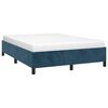 vidaXL Bedframe zonder matras 140x200 cm fluweel donkerblauw