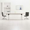 vidaXL Eetkamerstoelen 2 st stof donkergrijs