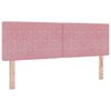vidaXL LED Box Spring Bed met matras met LED Roze 140 x 190 cm Fluweel