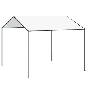 vidaXL Paviljoen 4 x 4 x 2,6 m Wit Staal en Polyester 180 gsm