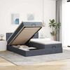 vidaXL Ottoman bed met matrassen en LED's 160x200cm fluweel