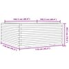 vidaXL Plantenbak 110x110x49,5 cm massief grenenhout