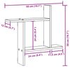 vidaXL Wandschappen 2 st 50x12x50 cm bewerkt hout gerookt eikenkleurig