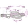 vidaXL Tuin Sofa Set met kussen 9 pcs Beige Poly riet