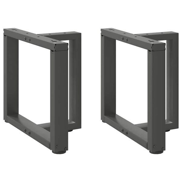 vidaXL Salontafelpoten 2 st T-vormig 50x25x(42-43) cm staal antraciet
