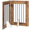 vidaXL Opvouwbaar hondenhek met standaards 2 pcs Oud hout 120,5 cm