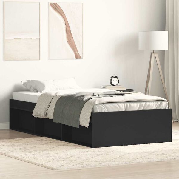 vidaXL Bedframe zwart 90x190 cm