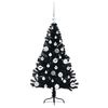 vidaXL Kunstmatig Voorverlicht Kerstboom met 150 LED Zwart 120 cm PVC