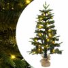 vidaXL Mini Kerstboom 60 cm 25 LED's Warmwit PVC en PE Groen