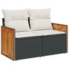 vidaXL Tuin Sofa Set 10 pcs Zwart en Crème 90 x 55 x 71 cm poly rattan
