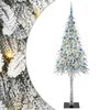 vidaXL Kerstboom met 300 LED met standaard Wit 210 cm PE en staal