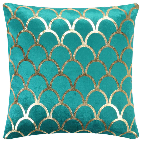 vidaXL Kussens 2 st foliebedrukt 40x40 cm fluweel groen en goudkleurig