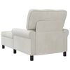 vidaXL Chaise Lounge met kussen Cr&egrave;me 91 x 157 x 91 cm Fluweel