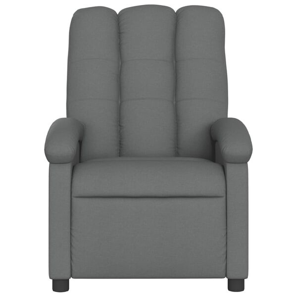 vidaXL Relaxfauteuil Donkergrijze Stof