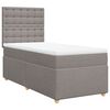 vidaXL Boxspring met matras stof taupe 100x200 cm