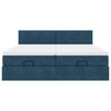 vidaXL Ottoman bed met matrassen en LED's 160x200cm fluweel