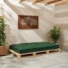 vidaXL Pallet Sofa Kussen Groen 120 x 80 x 12 cm Stof