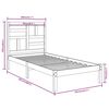 vidaXL Bedframe massief hout wit 100x200 cm