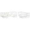 vidaXL 10-delige Loungeset massief grenenhout wit