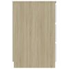 vidaXL Schrijftafel 140x50x77 cm spaanplaat wit en sonoma eikenkleurig