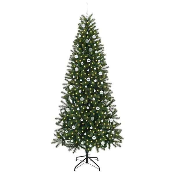 vidaXL Kunstkerstboom met 300 LED met standaard Groen 240 cm PE en PVC