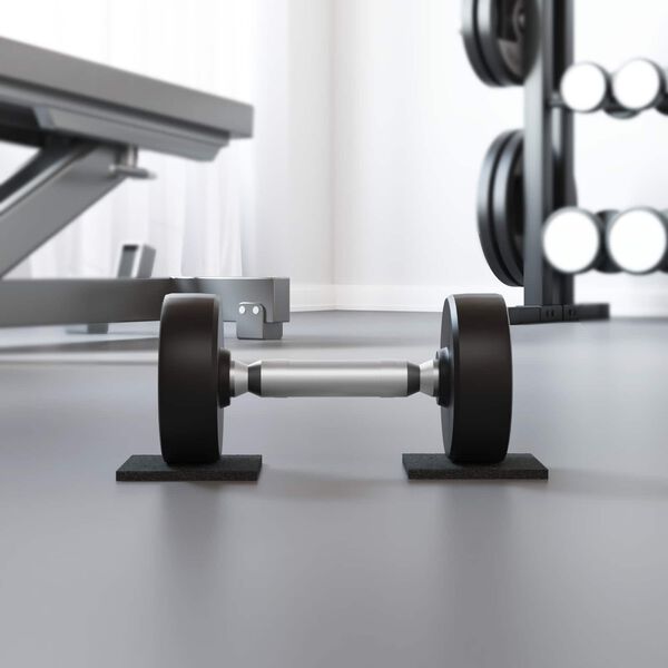 vidaXL Rubber granulaat patio pad Zwart 9 x 9 x 0,6 cm Rubber