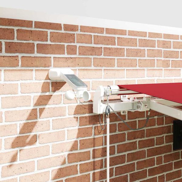 vidaXL Inklapbaar Zonnescherm Rood 450 &times; 300 cm Polyester en Metaal