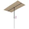 vidaXL Parasol met aluminium paal 180x110 cm taupe