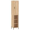 vidaXL Hoge kast 34,5x34x180 cm bewerkt hout sonoma eikenkleurig