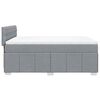 vidaXL Boxspring met matras stof lichtgrijs 160x200 cm