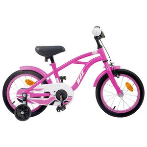 vidaXL Kinderfiets 12 Inch voor 2-4 jaar oud Donkerroze