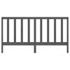 vidaXL Hoofdbord 206x4x100 cm massief grenenhout grijs