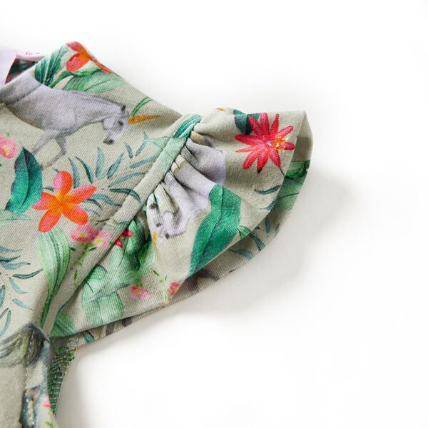 Kinderjurk 128 lichtkakikleurig