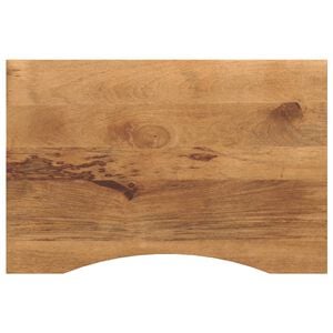 vidaXL Bureaublad met ronding 100x60x2,5 cm massief ruw mangohout
