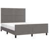 vidaXL Bedframe met hoofdbord kunstleer grijs 140x200 cm