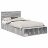 vidaXL Bedframe met plank Grijs Sonoma 120 x 190 cm Bewerkt hout