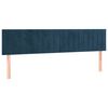 vidaXL Hoofdborden 2 st 80x5x78/88 cm fluweel donkerblauw