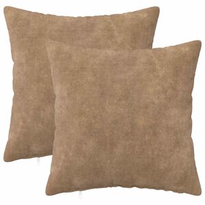 vidaXL Kussen met kussen HEERLEN 2 st Taupe Microfiber Fleece