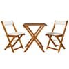 vidaXL | Bistrosets | 2 pcs Warme Houttint Massief Acaciahout & Polyester