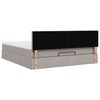 vidaXL Ottoman bed met matras en LED's 160x200cm stof taupe