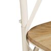 vidaXL Kruisstoelen 4 st massief mangohout wit