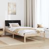 vidaXL Bedframe Bruin en zwart 100 x 200 cm Massief grenenhout
