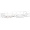 vidaXL 9-delige Loungeset massief grenenhout wit