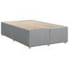 vidaXL Boxspring met matras stof lichtgrijs 120x200 cm