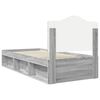 vidaXL Bedframe Grijs Sonoma 90 x 200 cm Massief grenenhout